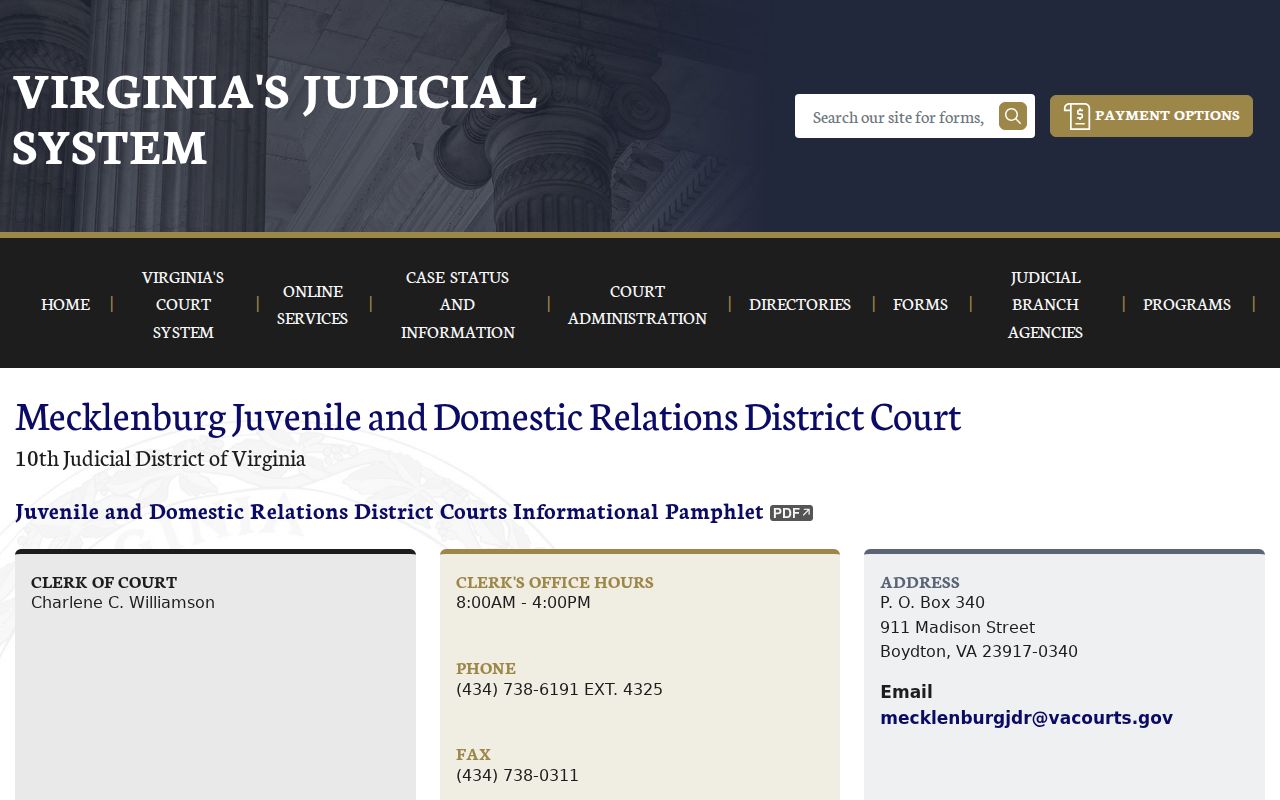 Mecklenburg County bench warrant court records reference to the J and DR court